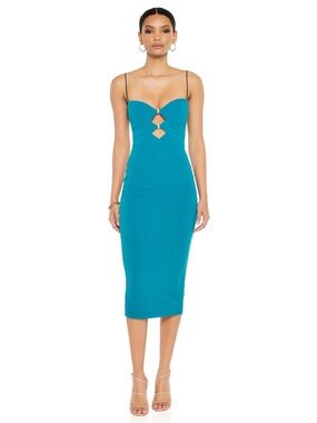 Nookie Muse Midi Dress in Topaz
